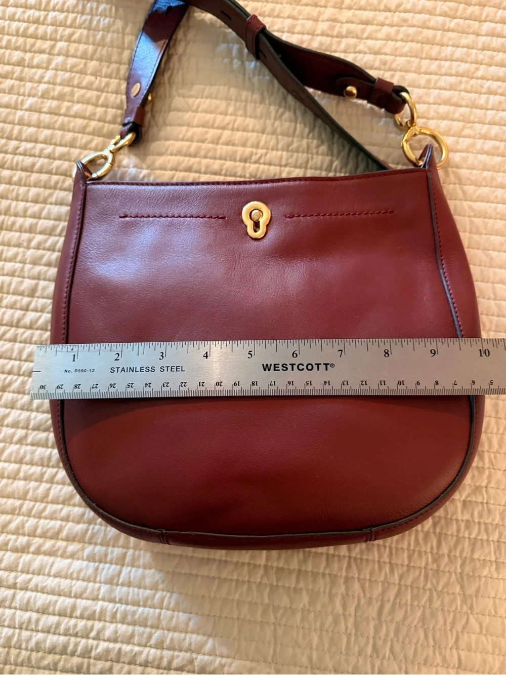 Cole Haan Women's Leather Cross Body Bag in Rich Burgundy